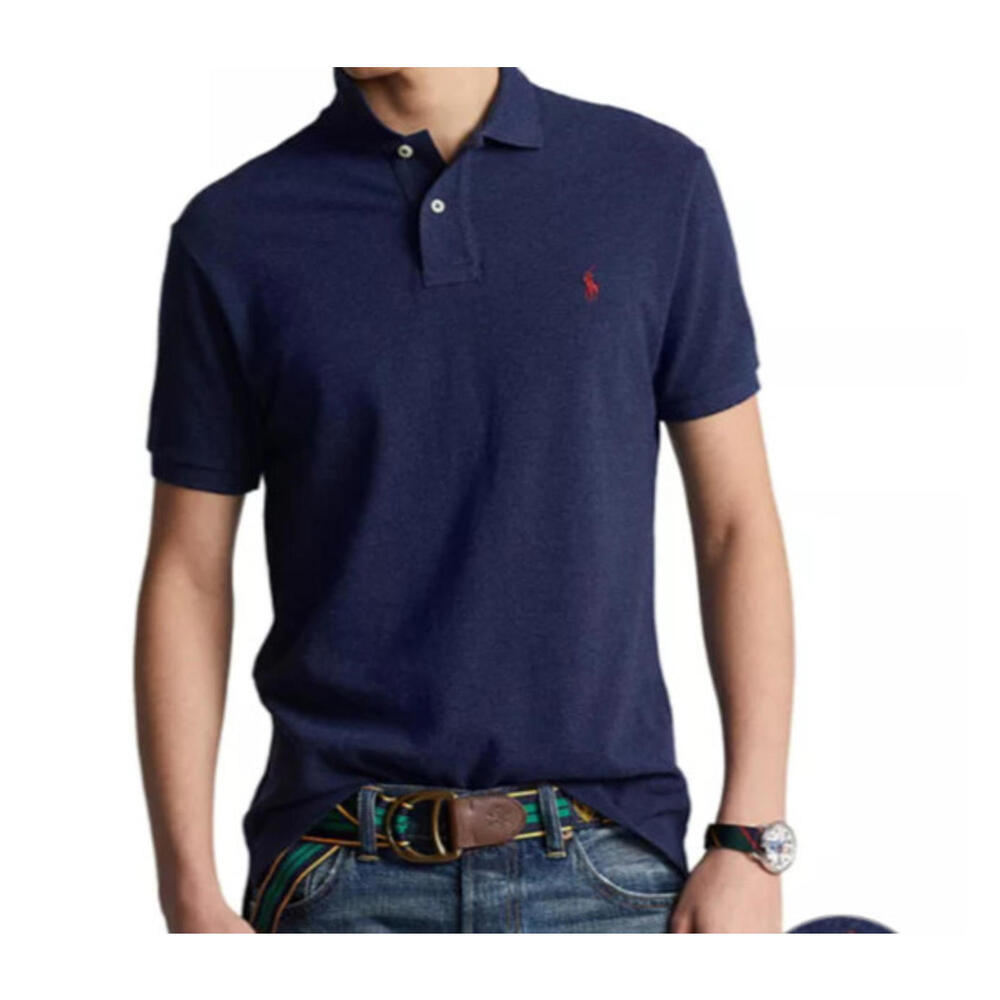 POLO RALPH LAUREN Navy Classic fit Pony Logo Mesh Shirt XXL. NWT